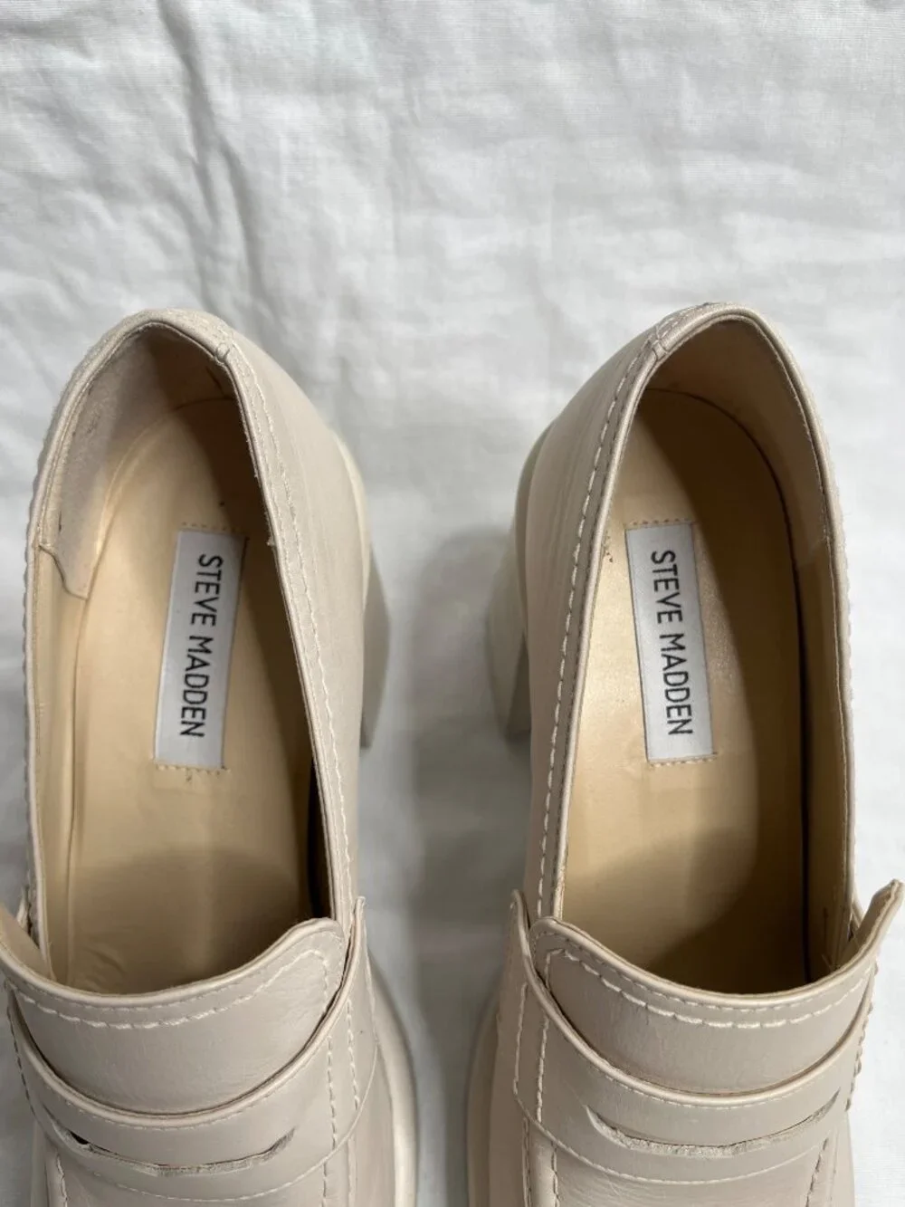 Steve Madden Y2k Platform Fulfill Cream Bratz Loafers 8.5